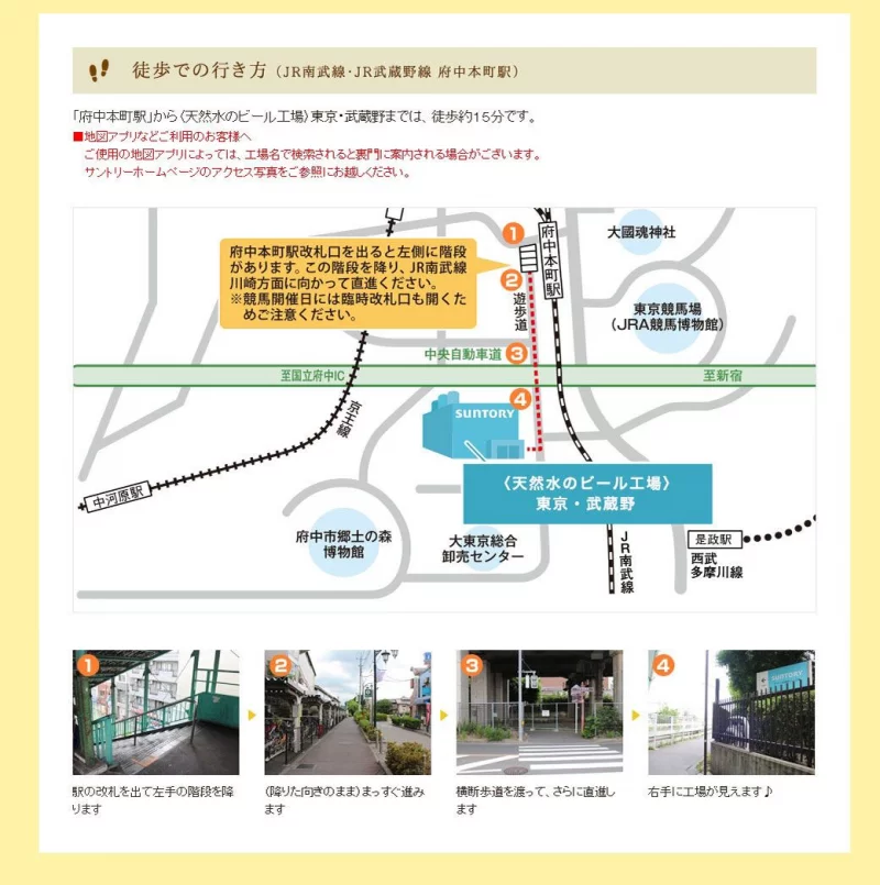 東京三得利|武藏野工廠參觀交通